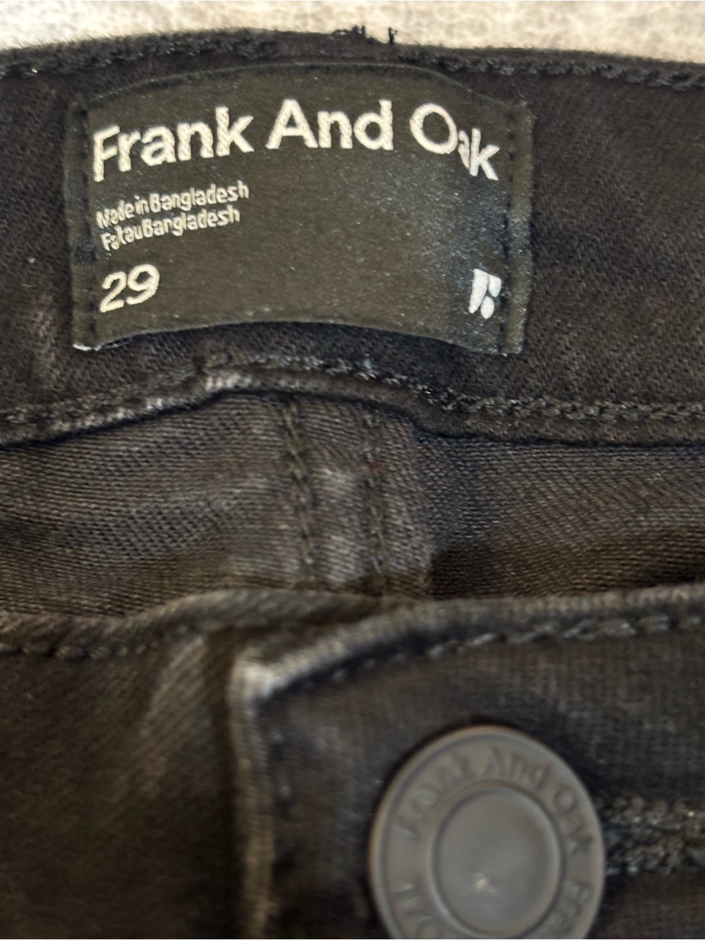 Frank And Oak Jeans, Debbie Skinny Fit, 29, Size 8, Black Denim, 29x27, Slim - Picture 3 of 10